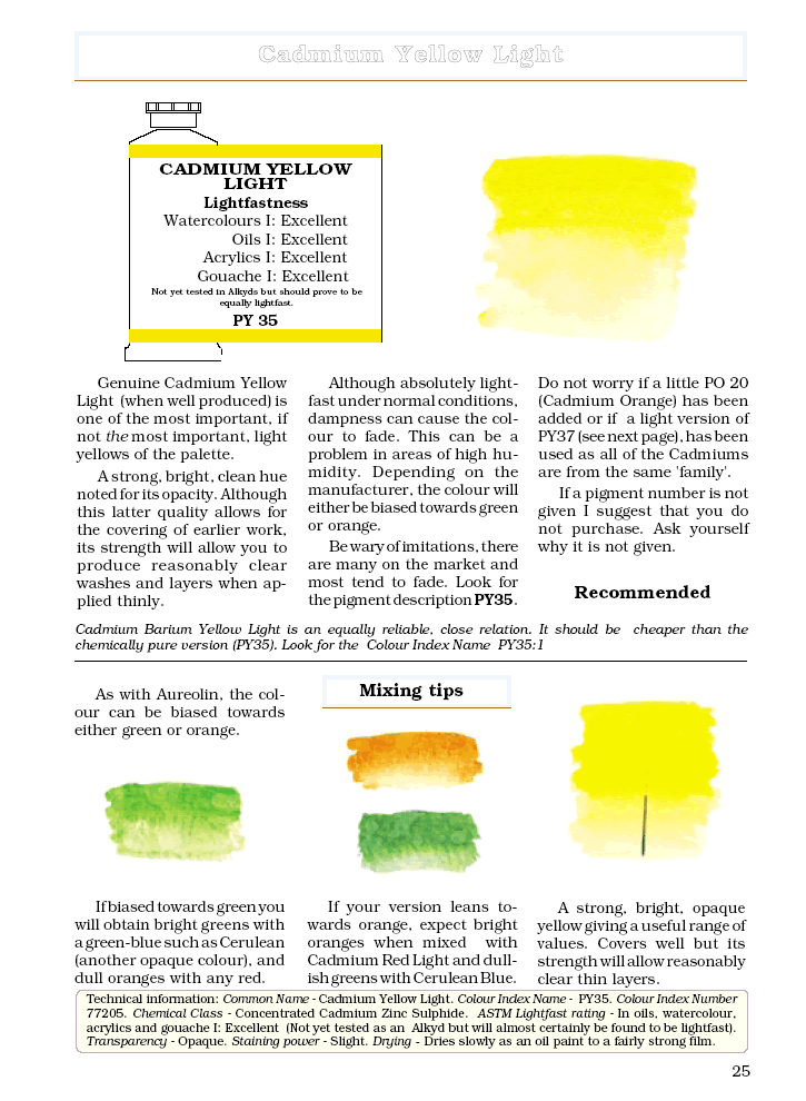 Cadmium Yellow Light (37ml Acrylics) - The Michael Wilcox School of Color